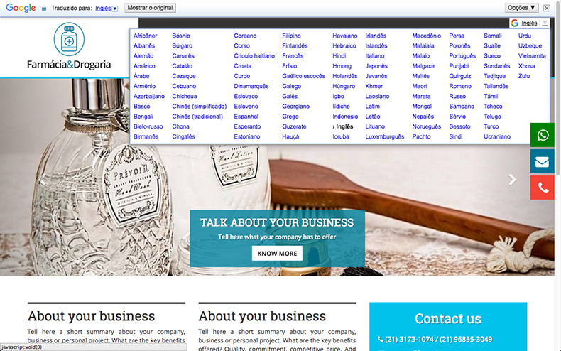 criar site multilingue