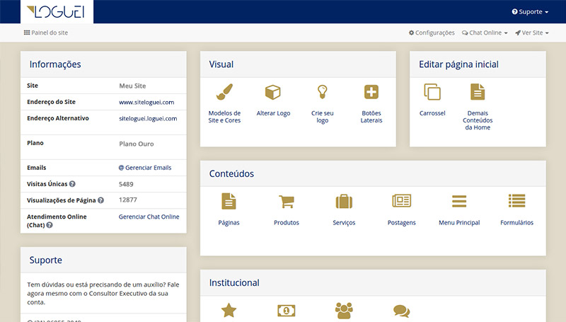 editor de site